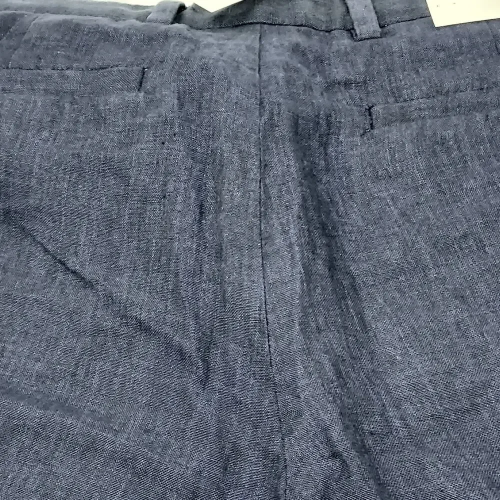 Banana Republic Men's Shorts 100% Linen Flax Navy Blue 9